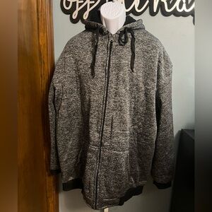 Big Ball Sports Black and White Hooded Jacket with Sherpa Lining 3XL -  Call out